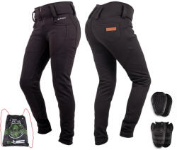 W-TEC Női motoros leggings W-TEC Wombutta XS, meghosszabbított hossz fekete (27633-XS-P)