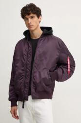 Alpha Industries geaca bomber MA-1 ZH Back EMB barbati, culoarea albastru marin, de iarna, oversize 9BYX-KUM06I_49X