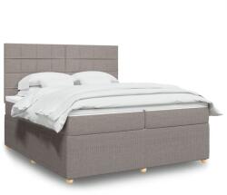 vidaXL tópszínű szövet rugós ágy matraccal 200 x 200 cm (3292167)