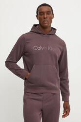 Calvin Klein hanorac de antrenament culoarea maro, cu glugă, cu imprimeu, 00GMF4W302 9BYH-BLM16G_88X