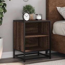 vidaXL éjjeliszekrények 2 db barna tölgy 40x31x50 cm műfából és fémből (848708)