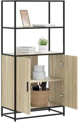 vidaXL Highboard sonoma tölgy 68x35x139 cm gépelt fa és fém (849050)