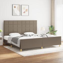 vidaXL tópszínű szövet ágykeret matrac nélkül 200 x 200 cm (3125085)