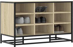 vidaXL cipőpad Sonoma tölgy 84x40x53, 5 cm Gépelt fa és fém (849230)