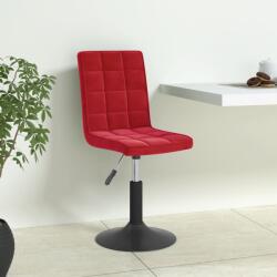 vidaXL 6 db bordó bársony forgó étkezőszék (3089306)