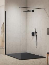 NEW TRENDY New Modus Black zuhanykabin fal walk-in 70 cm fekete matt/átlátszó üveg EXK-5535 (EXK5535)
