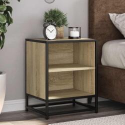 vidaXL éjjeliszekrény Sonoma tölgy 40x31x50 cm Gépi fa és fém (848701) - vidaxl