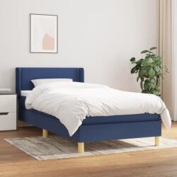 vidaXL kék szövet rugós ágy matraccal 80 x 200 cm (3130151) - vidaxl