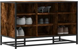 vidaXL cipőpad füstölt tölgy 84x40x53, 5 cm fából és fémből készült (849231)
