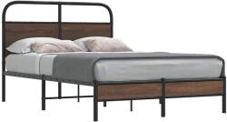 vidaXL ágykeret matrac nélkül 120x190 cm barna tölgyfa műfa (4100461)