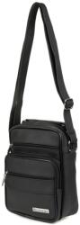 BELTIMORE álló, kis, három zsebes bőr férfi kézi és válltáska-fekete G19 - taskaweb