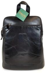 RIALTO Rialto, fekete fém zippes, rátét zsebes kis váll és hátitáska RT1045P/Q-03 - taskaweb