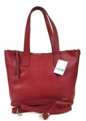 RIALTO piros, fém zippes három részes shopper divattáska RX401R-DO05