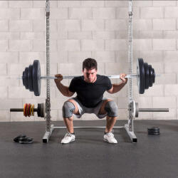 Homcom 170 cm-es Recézett Vasrúd 8 Állítható Súlytárcsával, 70 kg