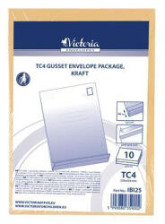 Victoria Paper Redős-talpas tasak csomag, TC4, szilikonos, 40 mm talp, VICTORIA PAPER, barna kraft (IBI25) - fapadospatron