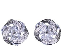 HARAHU LE-21695 Fülbevaló - Ezüst/Kristály KP21695