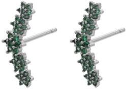 HARAHU FI-21703 Fülbevaló - Ezüst/Zöld KP21703