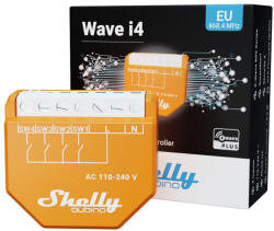 Shelly WAVE i4 vezeték nélküli okos bemeneti modul, Z-Wave protokollal (ALL-KIE-WAVEI4)