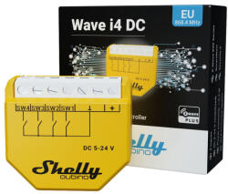 Shelly WAVE i4DC vezeték nélküli okos bemeneti modul, Z-Wave protokollal (ALL-KIE-WAVEI4DC)