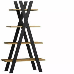 Signal Tipi Modern Wotan Tölgy Polcrendszer Fekete Vázzal (SIG-TIPIDWC)