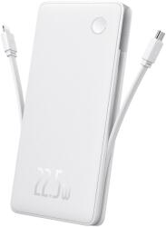 Baseus Acumulator Extern USB, Type-C, Cablu Dual USB-C, Lightning, 22.5W, 10000mAh - Baseus Airpow Air Lite (P10067501213-00) - Alb