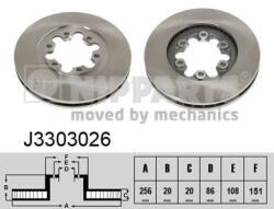 NIPPARTS Disc frana NIPPARTS J3303026 - automobilus