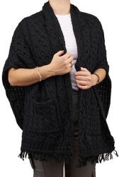 Vlnka Cardigan din lână de oaie Merinos cu buzunare negru mărimi îmbrăcăminte Uni (5-51504-UNI)