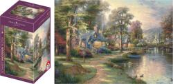 Schmidt Spiele - Puzzle Thomas Kinkade: Lacul orașului natal - puzzle din lemn - 1 000 piese Puzzle