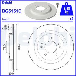 DELPHI Disc frana DELPHI BG5151C (BG5151C) - automobilus