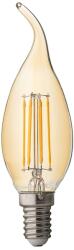 UltraLux Bec LED cu filament dimabil tip flacara, 4W, E14, 2500K chihlimbar (6880-B)