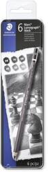 STAEDTLER Grafitceruza készlet, fém doboz, hatszögletű, STAEDTLER "Mars Lumograph 100B", 6 különbözõ keménység, fekete (6 db) (TS100BG6)