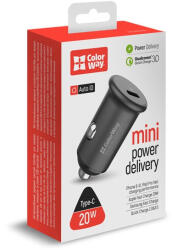 ColorWay USB töltő, AC Charger Power Delivery GaN (2USB-A + 2USB TYPE-C) (100W) fekete (CW-CHS041PD-BK)