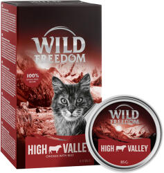 Wild Freedom 6x85g Wild Freedom Adult tálcás nedves macskatáp- High Valley - marha & csirke