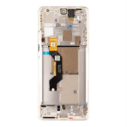 Motorola Edge 50 Pro gyári LCD kijelző kerettel, ezüst/moonlight pearl (Service Pack) (5D68C24324)