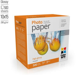 COLORWAY Fotópapír, magasfényű (high glossy), 260 g/m2, 10x15, 500 lap (PG2605004R) - tobuy