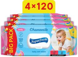 Superfresh kamillával, 4×120 darab (480 darab) (BABY23204s4)