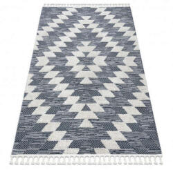 Berber Kab. Szőnyeg SEVILLA Z250A gyémánt kék / szürke ehér Rojt BERBER shaggy 120x170 cm