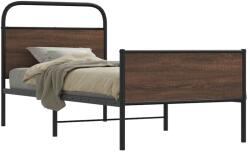 vidaXL ágykeret matrac nélkül 107x203 cm barna tölgyfa műfa (4100496) - pepita