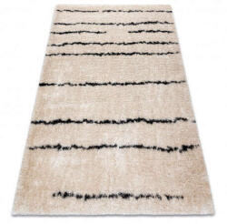 Fluffy Kab. Szőnyeg FLUFFY 2371 shaggy csík - krém / antracit 120x170 cm