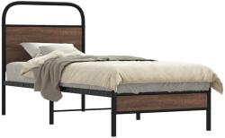vidaXL ágykeret matrac nélkül 75x190 cm barna tölgyfa műfa (4100454)