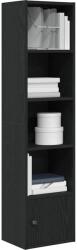 vidaXL Könyvespolc fekete tölgy 31x24x127 cm Gépesített fa (860347)