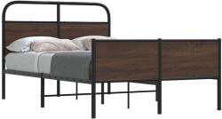 vidaXL ágykeret matrac nélkül 140x190 cm barna tölgyfa műfa (4100500) - vidaxl