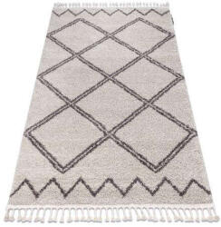 Berber Kab. Szőnyeg BERBER ASILA B5970 krém / barna Rojt shaggy 160x220 cm