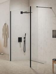NEW TRENDY New Modus Black zuhanykabin fal walk-in 80 cm fekete matt/átlátszó üveg EXK-5563 (EXK5563)
