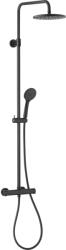 Armatura Moza zuhany készlet fal termosztáttal trópusi zuhany opcióval fekete 5736-911-81 (573691181)