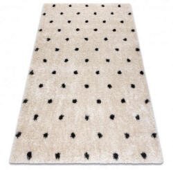 Fluffy Kab. Szőnyeg FLUFFY 2370 shaggy pontok - krém / antracit 160x220 cm