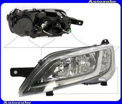 FIAT DUCATO 3 2014.01-2023.12 Fényszóró bal (2xH7/W21/5W) króm keretes, nappali fénnyel, motorral TYC 20-14776-05-2