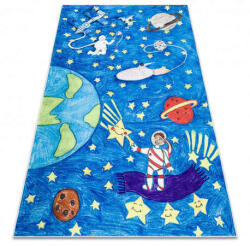 BAMBINO 2265 mosható szőnyeg tér űrrakéta gyerekeknek csúszásgátló - kék 160x220 cm (I186)