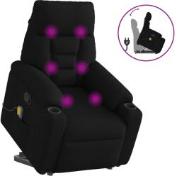vidaXL fekete szövet dönthető masszázs- és állófotel (3303044)