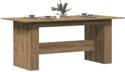 vidaXL kézműves tölgy színű szerelt fa étkezőasztal 180x90x76 cm (855845) - vidaxl